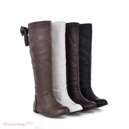 comfortable flat knee high boots